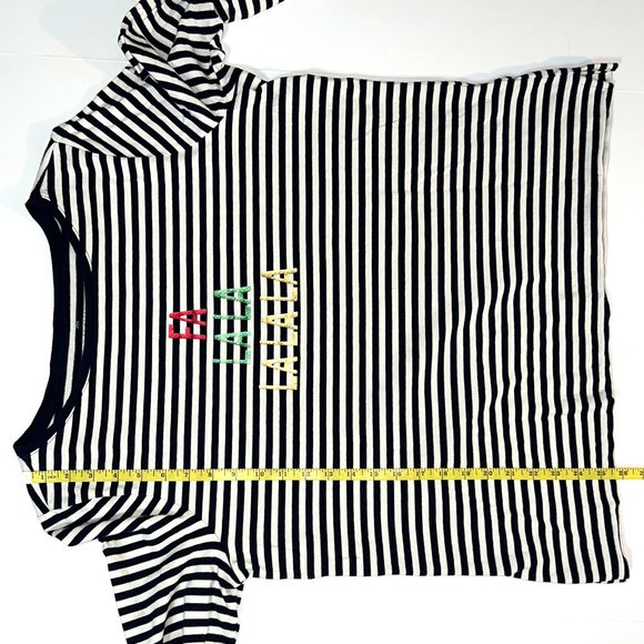 Talbots - Women's Size XL - Black & White Striped - Long Sleeve Round Neckline - Picture 9 of 10